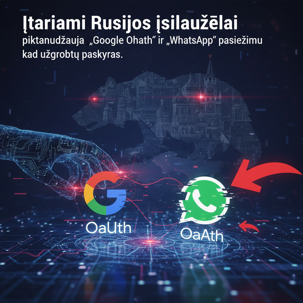 Įtariami Rusijos įsilaužėliai piktnaudžiauja „Google OAuth“ ir „WhatsApp“ paskyrų susiejimu, kad užgrobtų paskyras