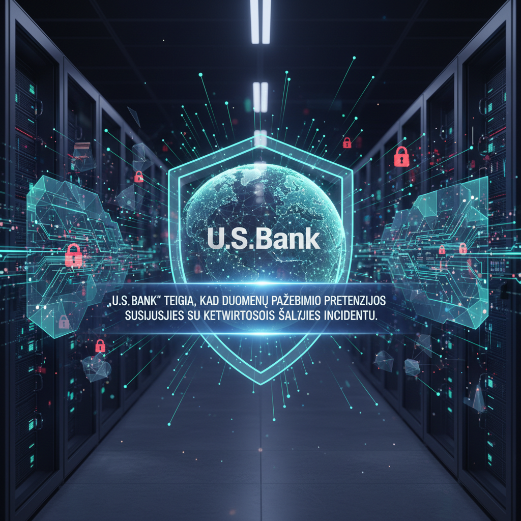 „U.S. Bank“ teigia, kad duomenų pažeidimo pretenzijos susijusios su ketvirtosios šalies incidentu