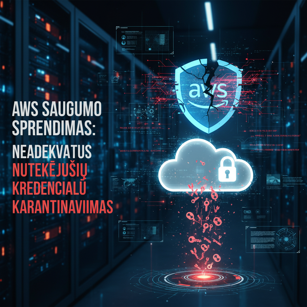 AWS saugumo sprendimas: neadekvatus nutekėjusių kredencialų karantinavimas