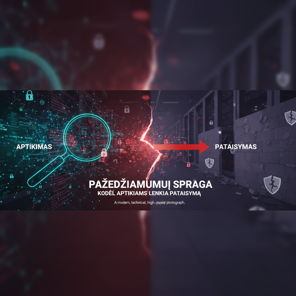 Pažeidžiamumų spraga: kodėl aptikimas lenkia pataisymą