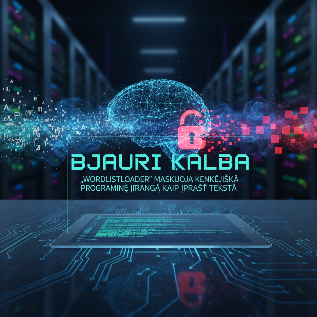Bjauri kalba: „WordlistLoader“ maskuoja kenkėjišką programinę įrangą kaip įprastą tekstą
