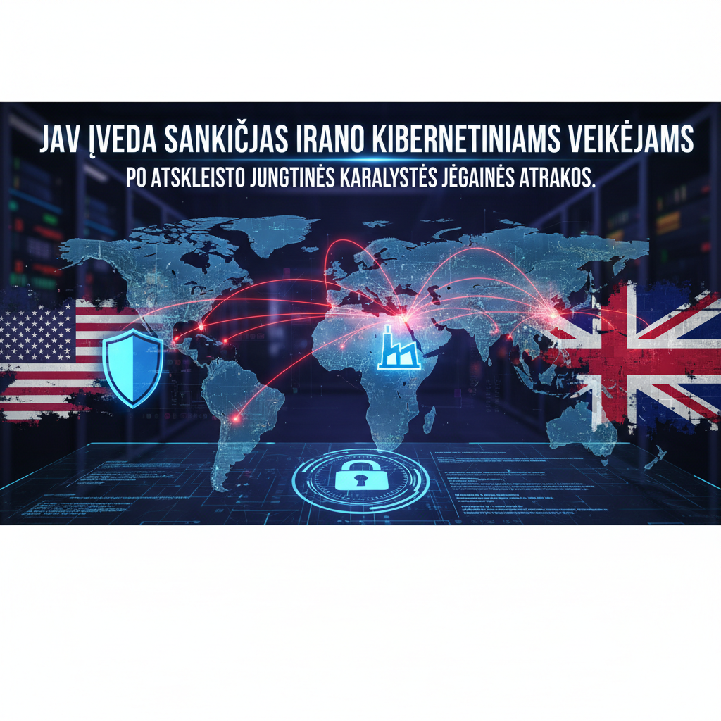 JAV įveda sankcijas Irano kibernetiniams veikėjams po atskleisto Jungtinės Karalystės jėgainės atakos