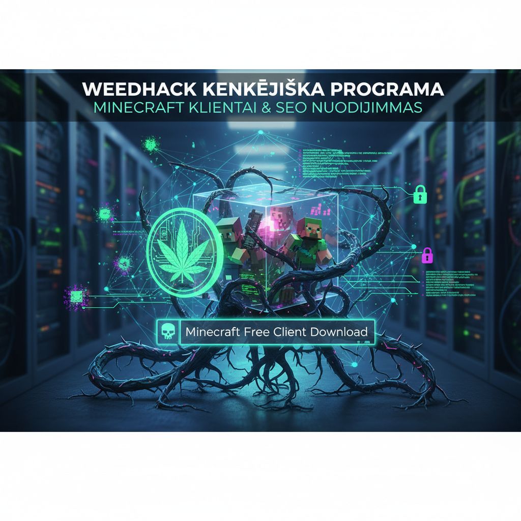 Weedhack kenkėjiška programa plinta per netikrus Minecraft klientus ir SEO nuodijimą