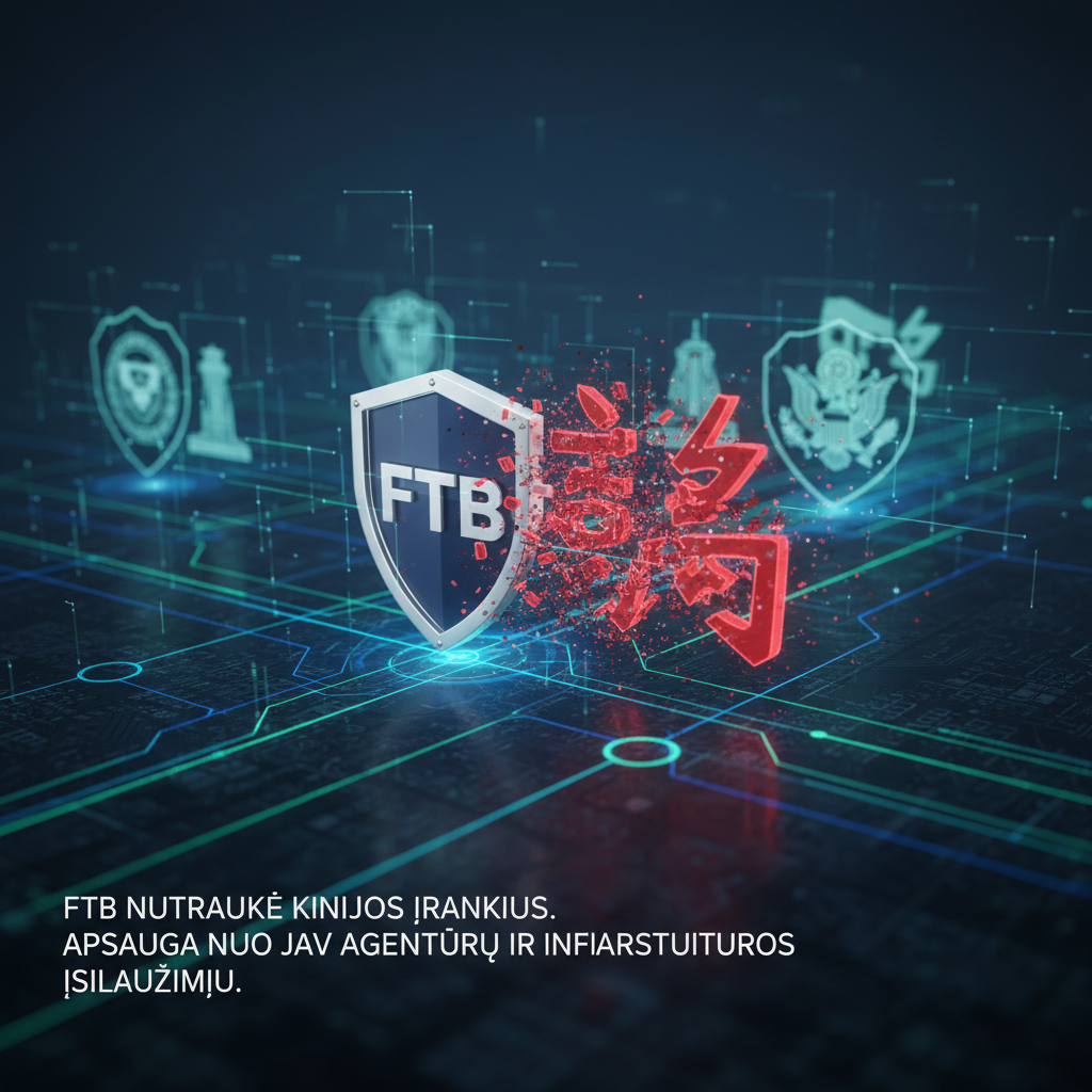 FTB sutrikdė Kinijos įrankius, naudotus masiniams JAV agentūrų ir infrastruktūros įsilaužimams