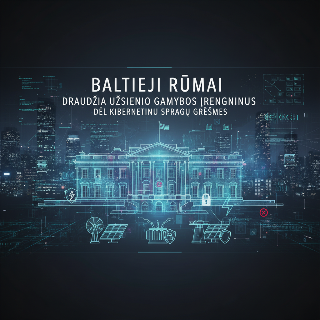Baltieji rūmai draudžia užsienio gamybos elektros energijos įrenginius dėl kibernetinių spragų grėsmės