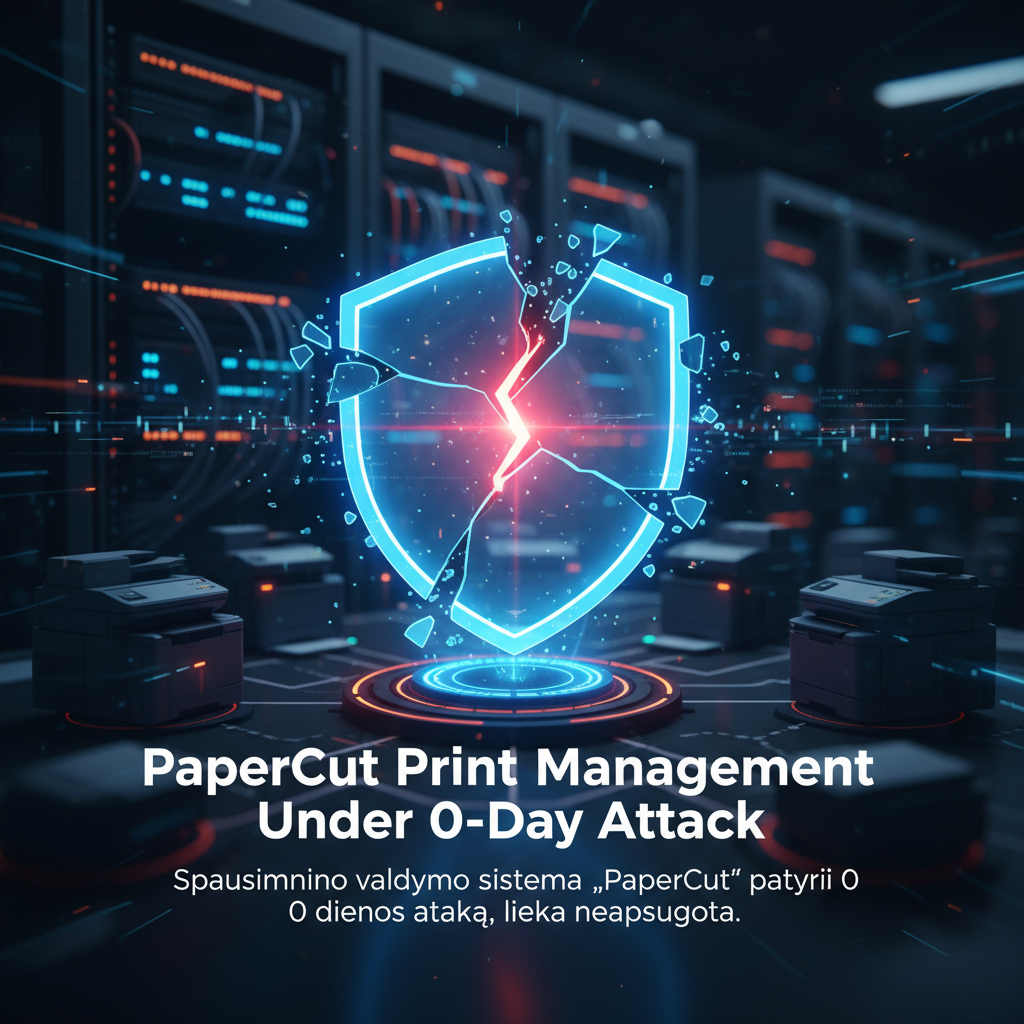 Spausdinimo valdymo sistema „PaperCut“ patyrė 0 dienos ataką, lieka neapsaugota