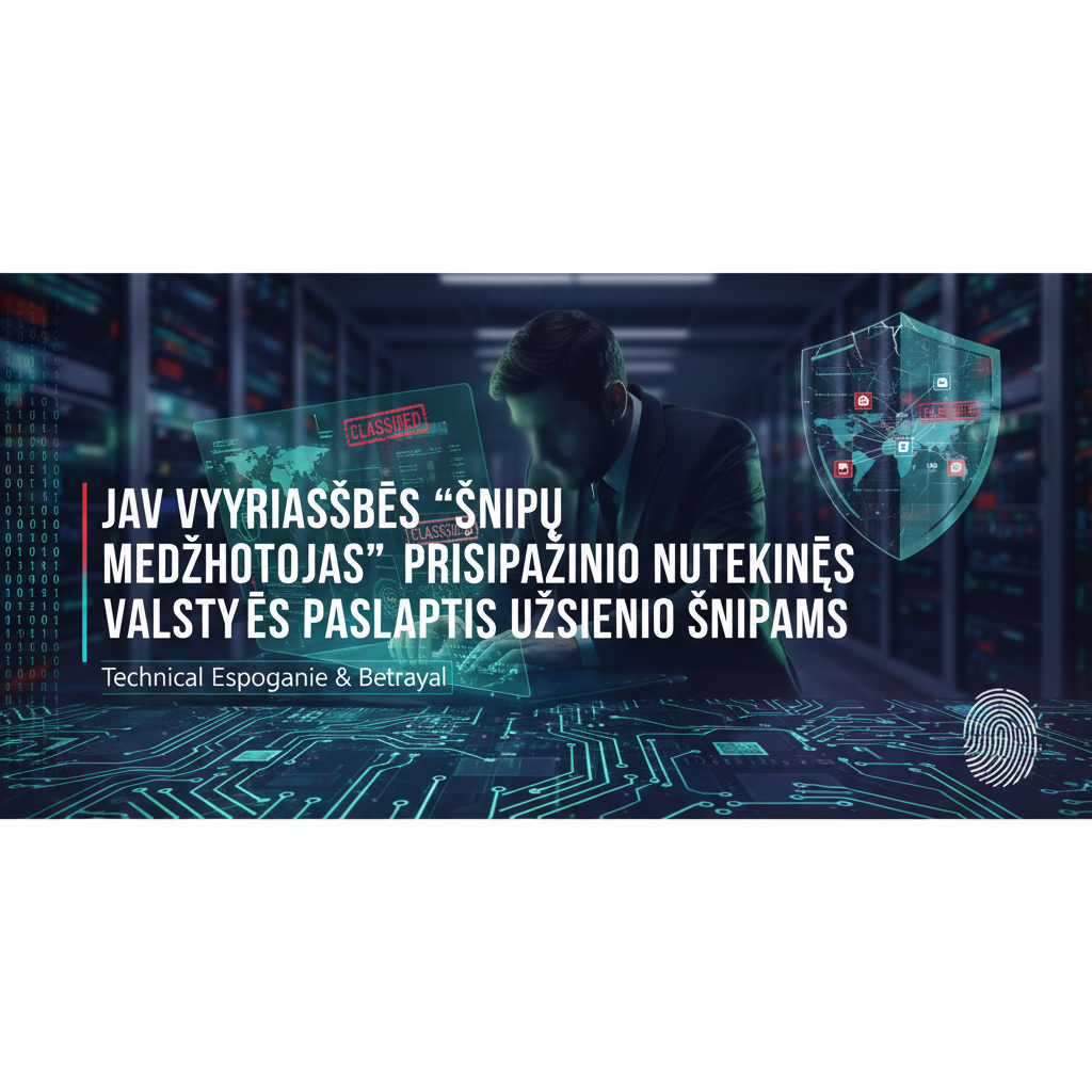 JAV vyriausybės „šnipų medžiotojas“ prisipažino nutekinęs valstybės paslaptis užsienio šnipams