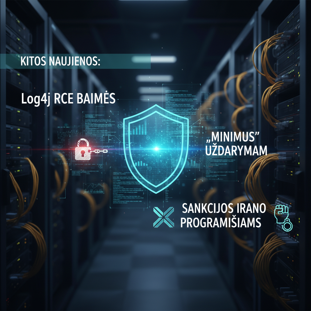 Kitos naujienos: Log4j RCE baimės, „Minimus“ uždarymas, sankcijos Irano programišiams