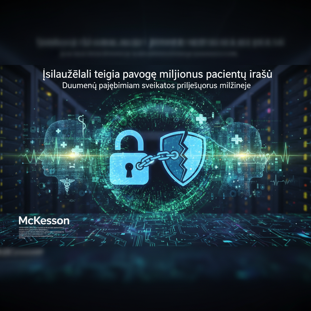Įsilaužėliai teigia pavogę milijonus pacientų įrašų per duomenų pažeidimą sveikatos priežiūros milžinėje „McKesson“