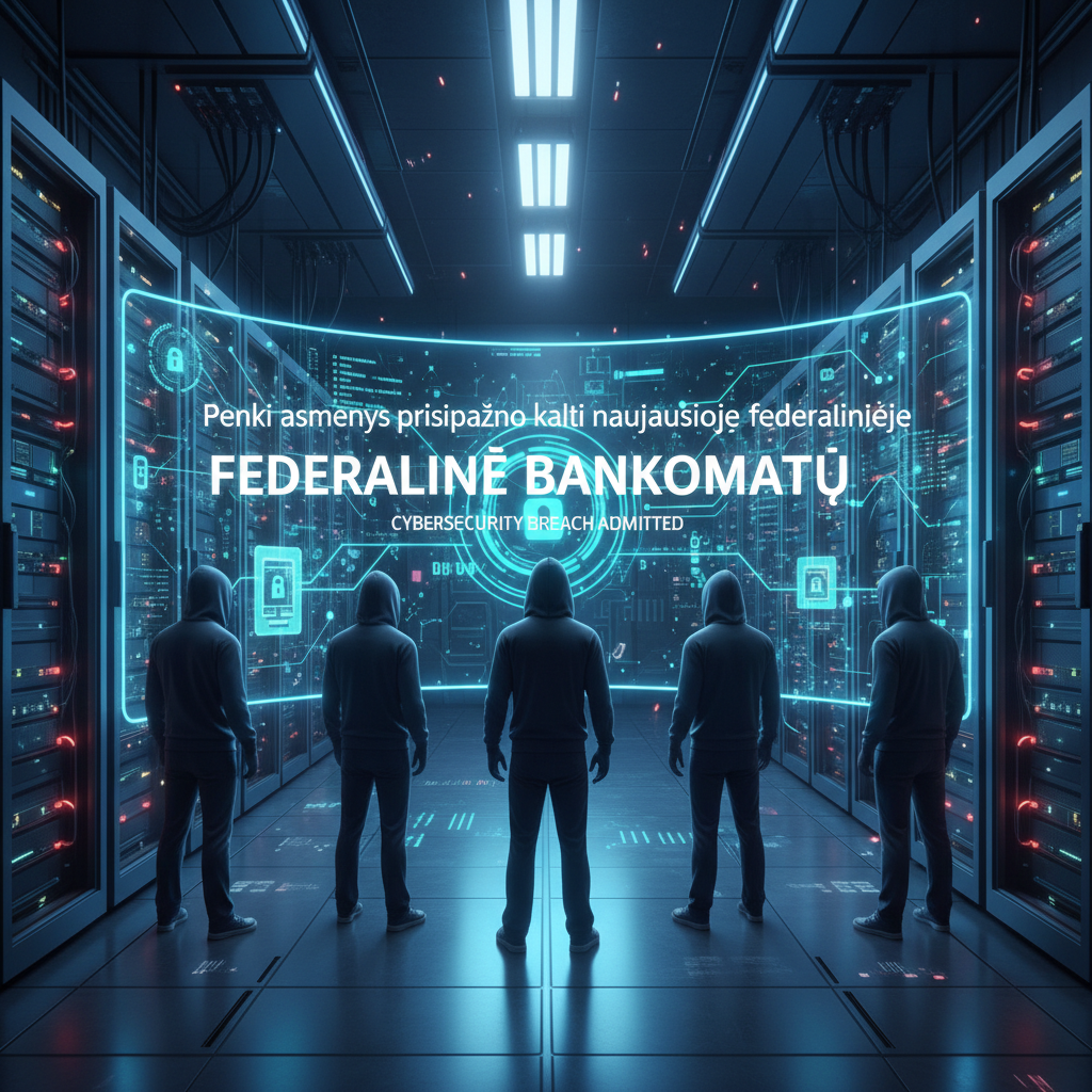 Penki asmenys prisipažino kalti naujausioje federalinėje bankomatų 