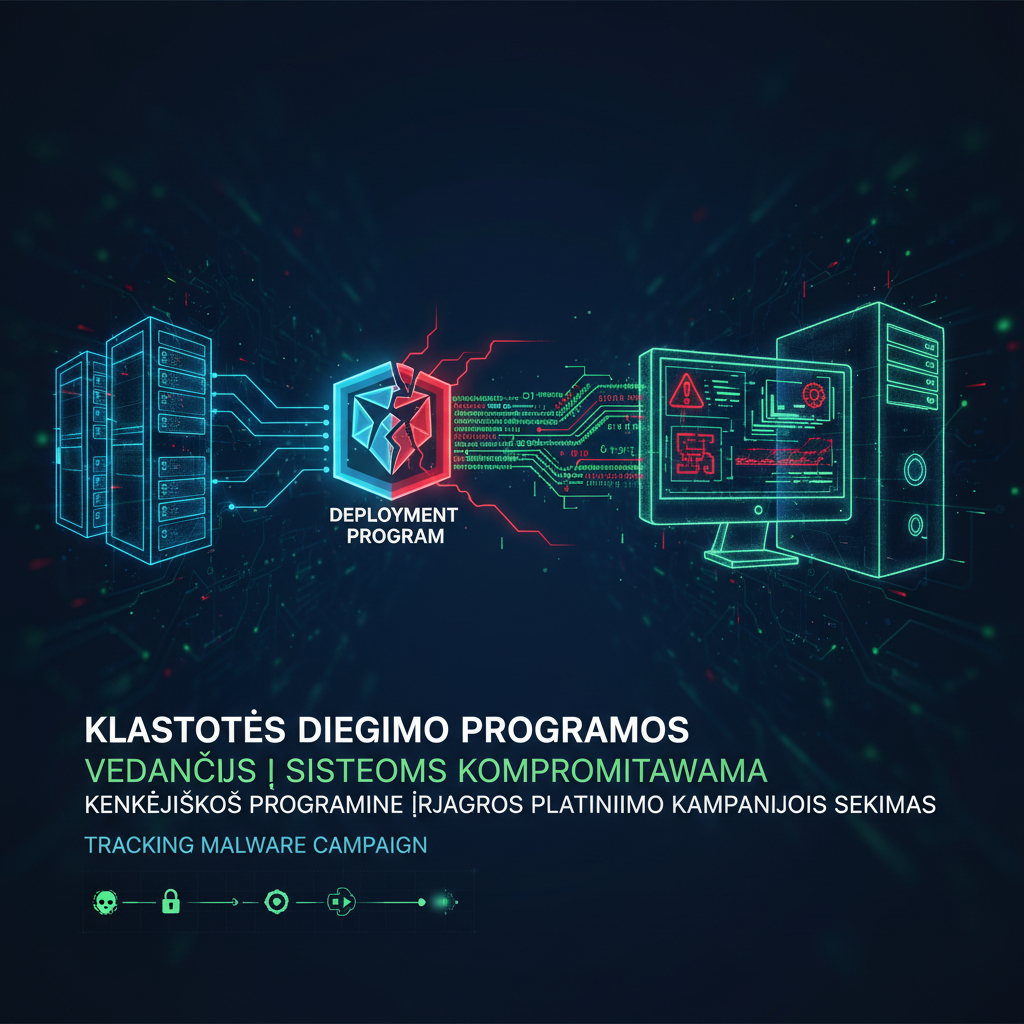 Klastotės diegimo programos, vedančios į sistemos kompromitavimą: kenkėjiškos programinės įrangos platinimo kampanijos sekimas