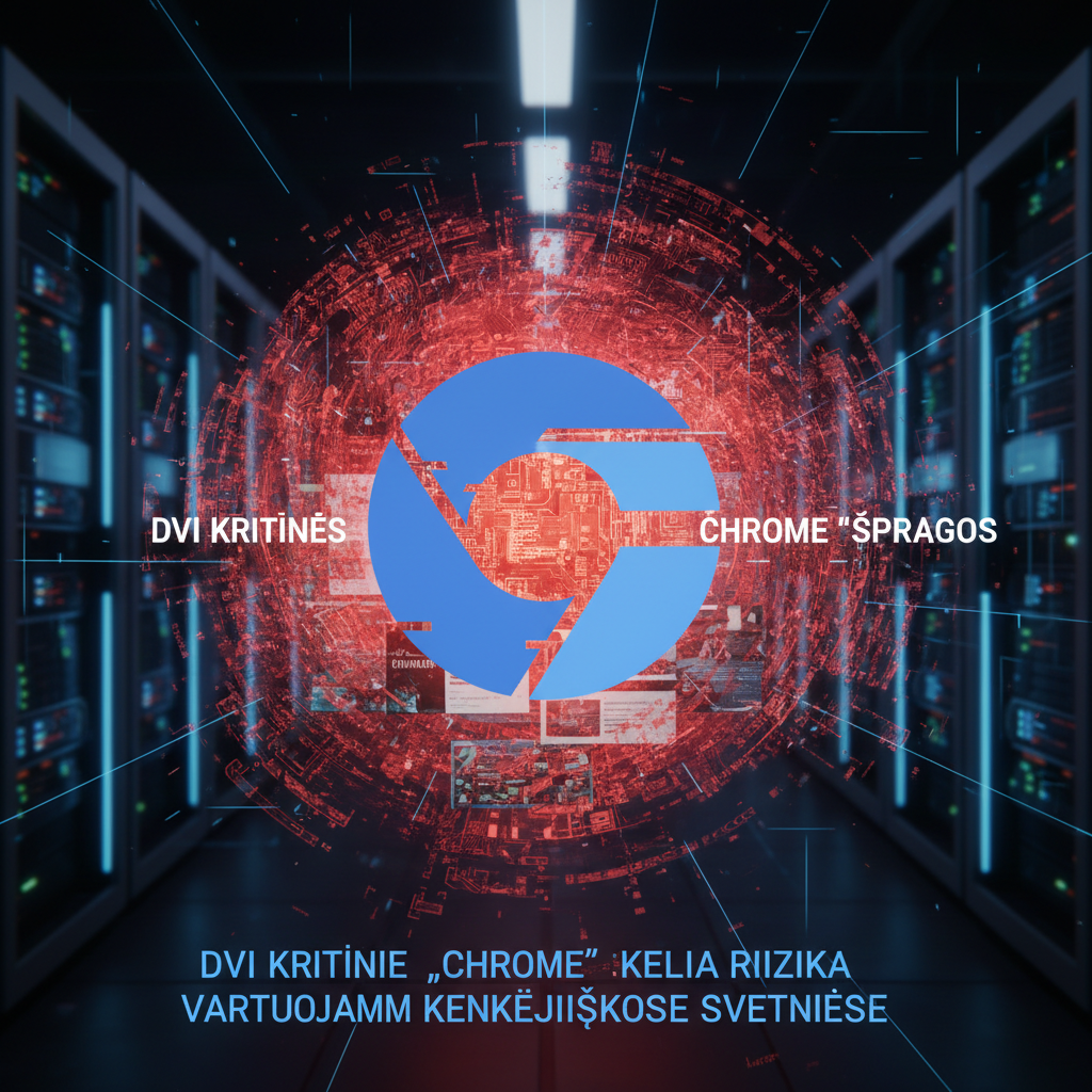 Dvi kritinės „Chrome“ spragos kelia riziką vartotojams kenkėjiškose svetainėse