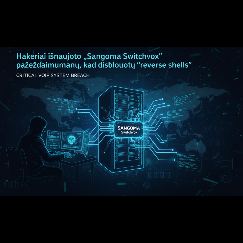 Hakeriai išnaudoja „Sangoma Switchvox“ pažeidžiamumą, kad dislokuotų „reverse shells“