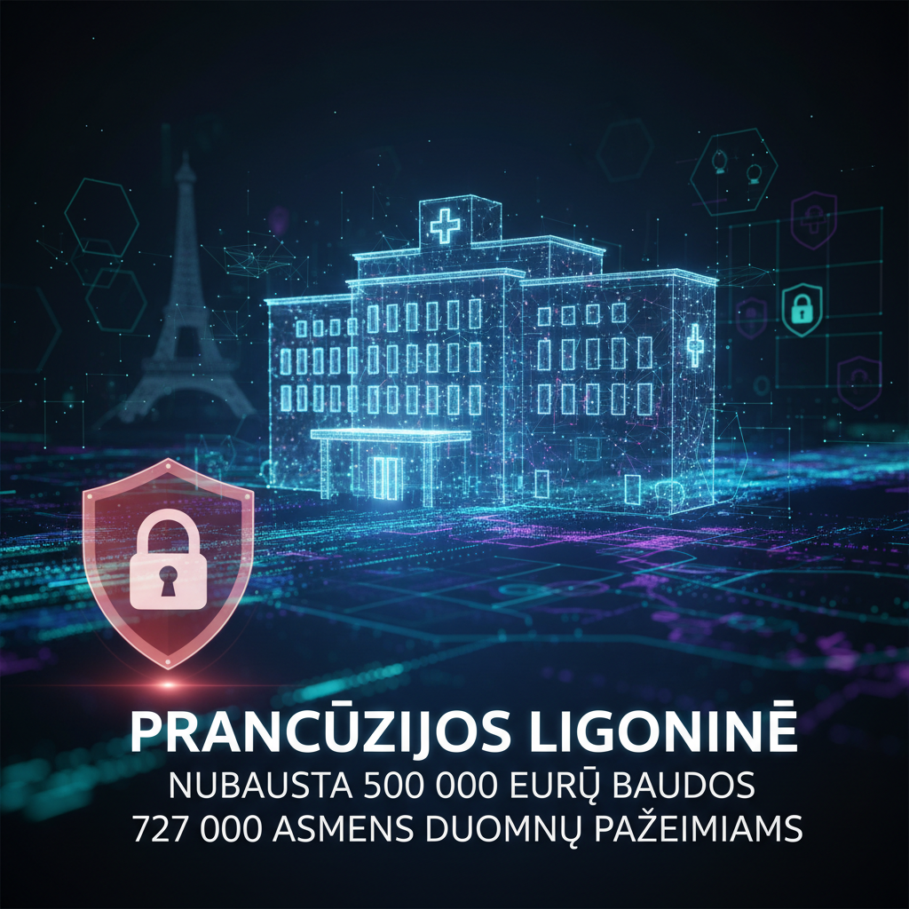 Prancūzijos ligoninė nubausta 500 000 eurų bauda už 727 000 asmenų duomenų pažeidimą