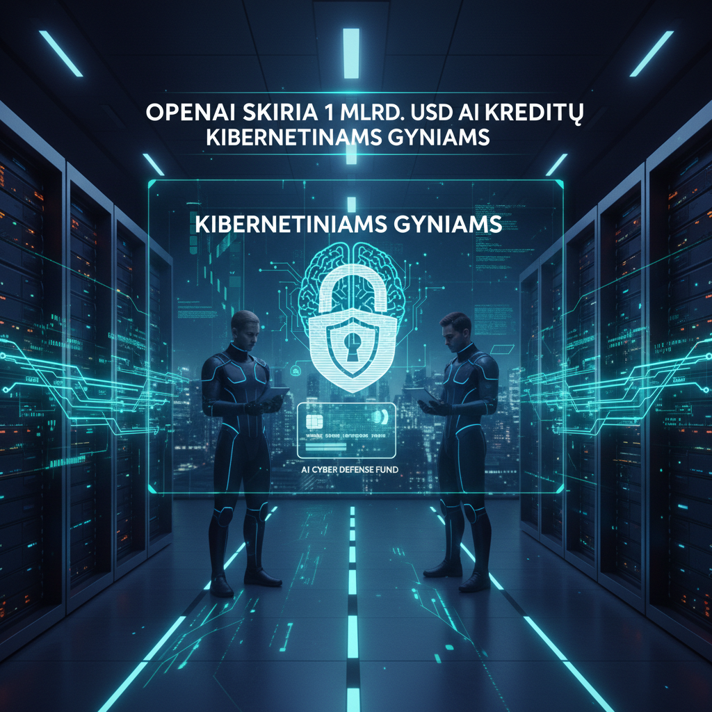 OpenAI skiria 1 mlrd. USD AI kreditų kibernetiniams gynėjams