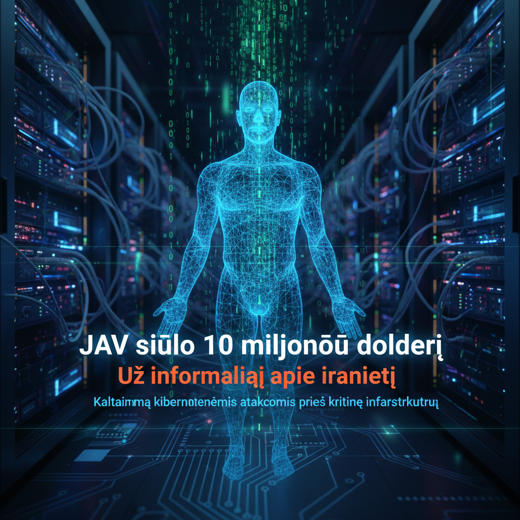 JAV siūlo 10 milijonų dolerių už informaciją apie iranietį, kaltinamą kibernetinėmis atakomis prieš kritinę infrastruktūrą