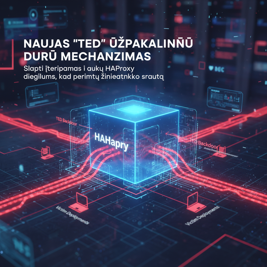 Naujas „Ted“ užpakalinių durų mechanizmas slaptai įterpiamas į aukų „HAProxy“ diegimus, kad perimtų žiniatinklio srautą