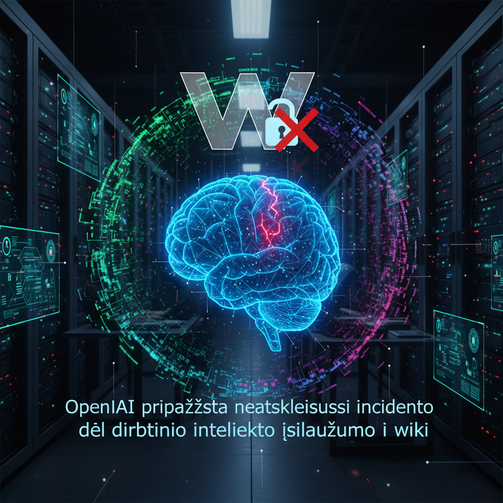 OpenAI pripažįsta neatskleidusi incidento dėl dirbtinio intelekto įsilaužimo į wiki
