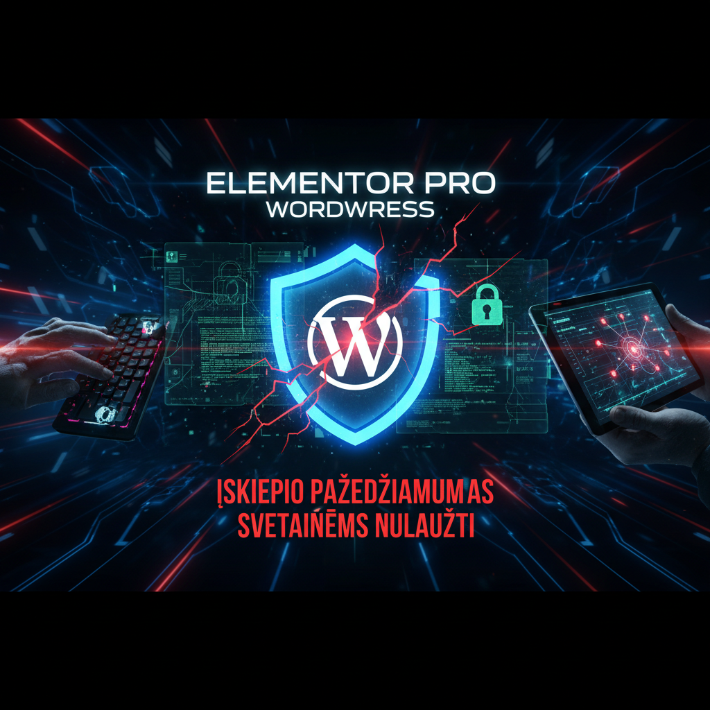 „Elementor Pro“ „WordPress“ įskiepio pažeidžiamumas naudojamas svetainėms nulaužti