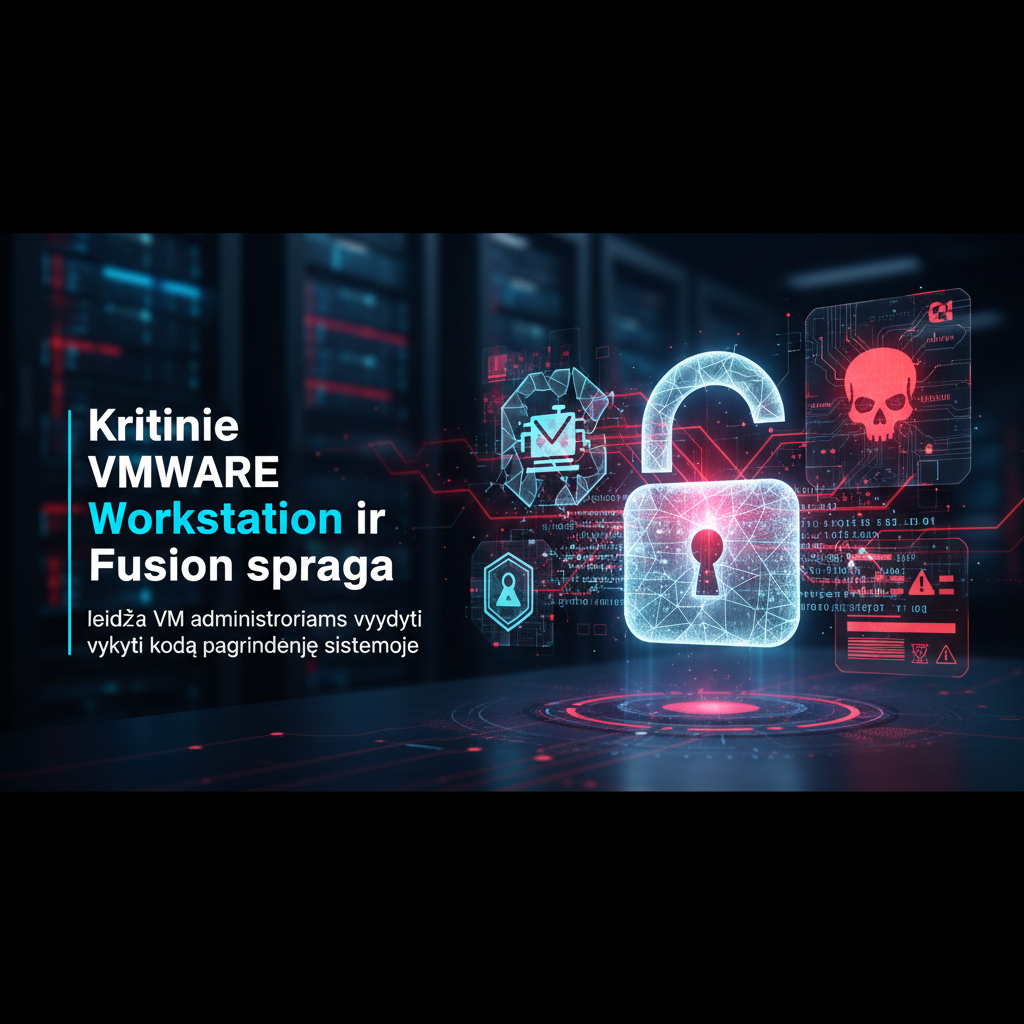 Kritinė VMware Workstation ir Fusion spraga leidžia VM administratoriams vykdyti kodą pagrindinėje sistemoje