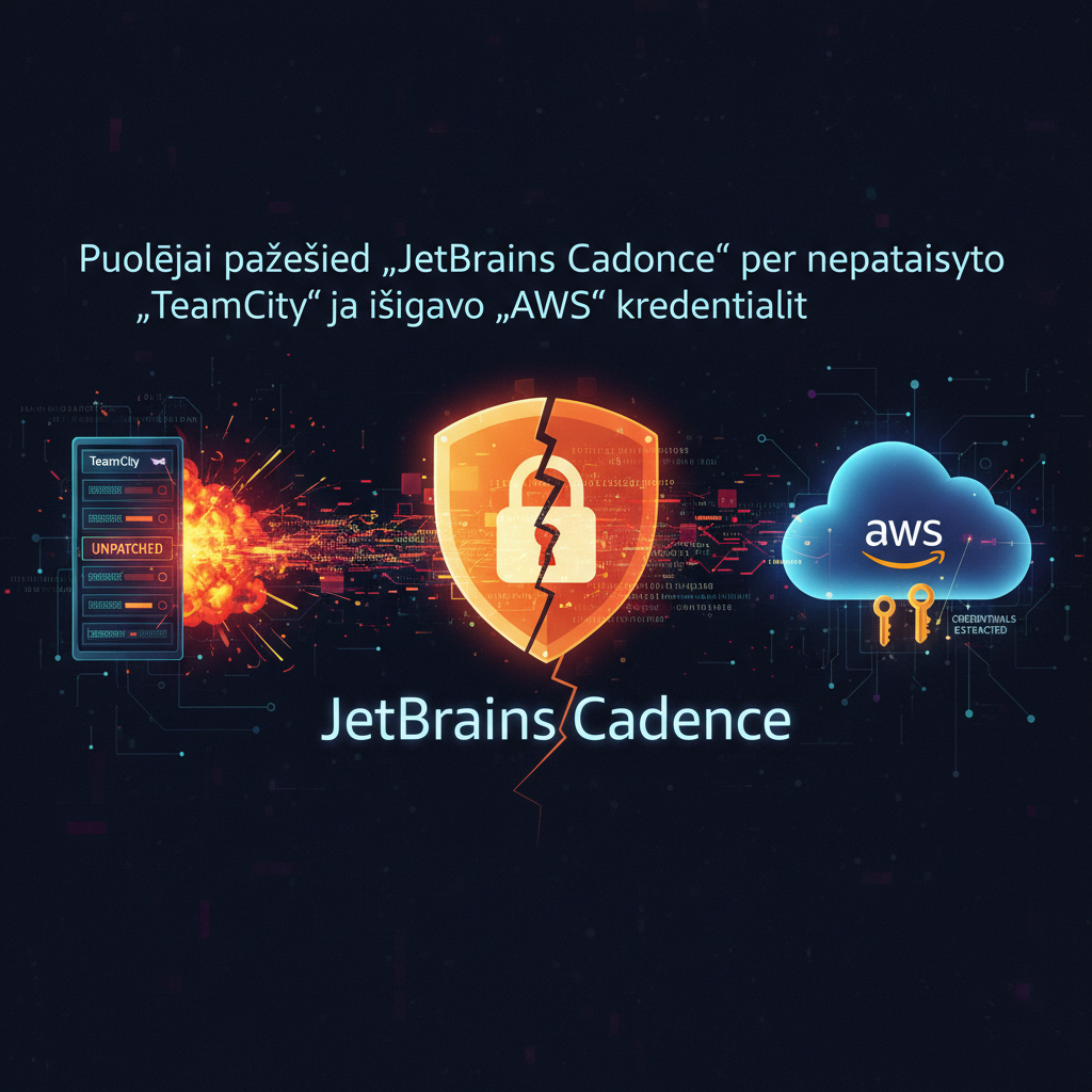 Puolėjai pažeidė „JetBrains Cadence“ per nepataisytą „TeamCity“ ir išgavo „AWS“ kredencialus