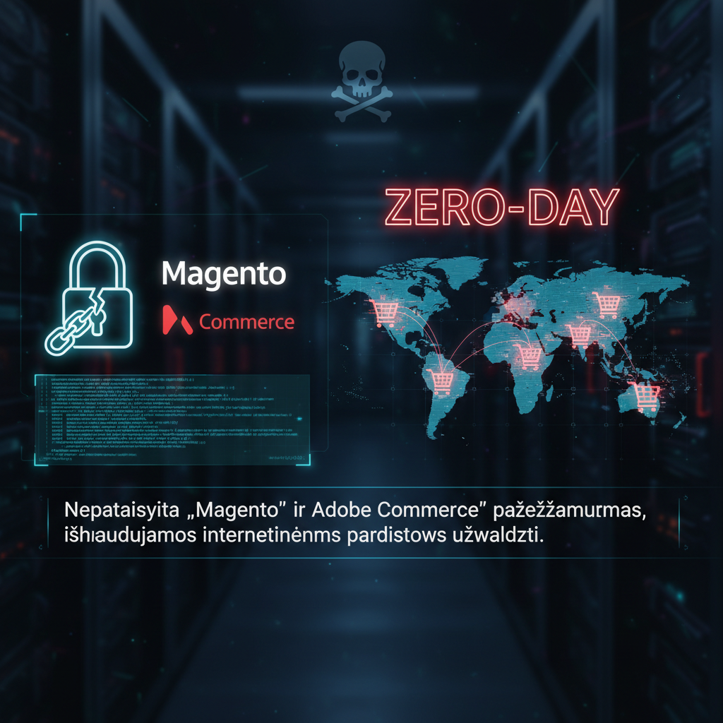 Nepataisyta „Magento“ ir „Adobe Commerce“ „zero-day“ pažeidžiamumas, išnaudojamas internetinėms parduotuvėms užvaldyti