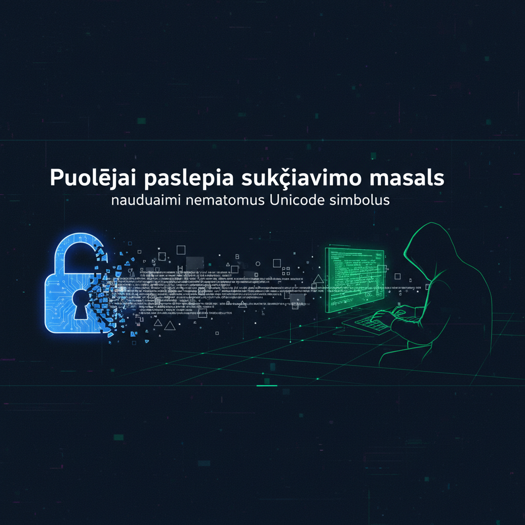 Puolėjai paslepia sukčiavimo masalus naudodami nematomus Unicode simbolius