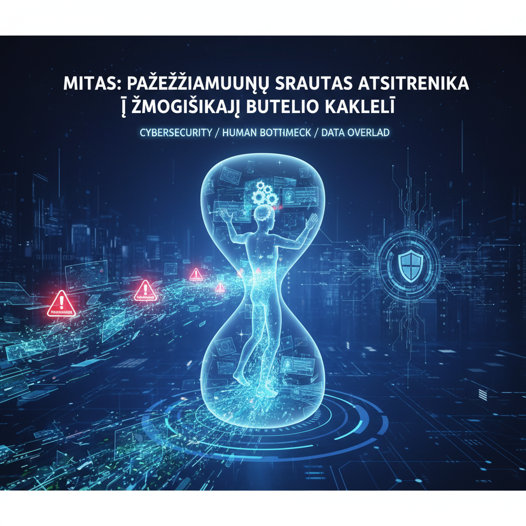 Mitas: pažeidžiamumų srautas atsitrenkia į žmogiškąjį butelio kaklelį