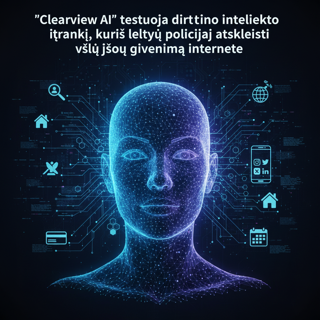 „Clearview AI“ testuoja dirbtinio intelekto įrankį, kuris leistų policijai atskleisti visą jūsų gyvenimą internete