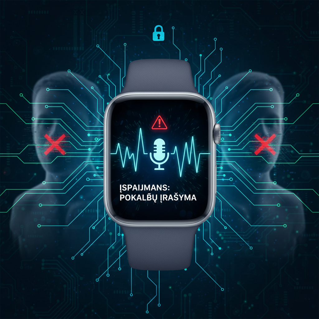 Įspėjimas: „Apple Watch“ gali įrašyti pokalbių fragmentus be abiejų kalbančiųjų sutikimo