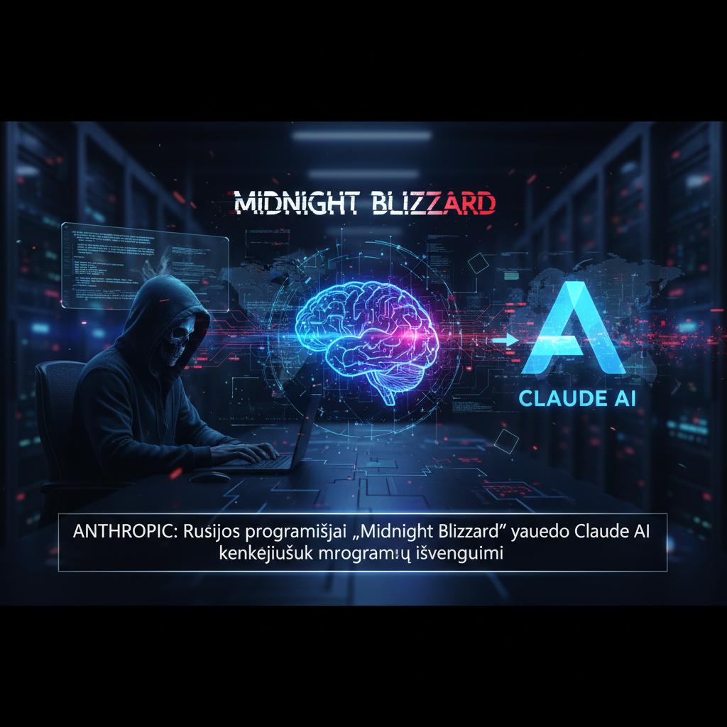 Anthropic: Rusijos programišiai „Midnight Blizzard“ naudojo Claude AI kenkėjiškų programų išvengimui