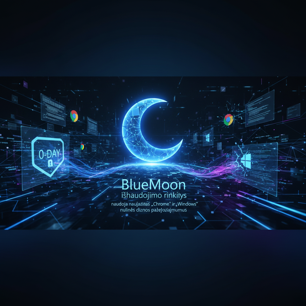 „BlueMoon“ išnaudojimo rinkinys naudoja naujausias „Chrome“ ir „Windows“ nulinės dienos pažeidžiamumus