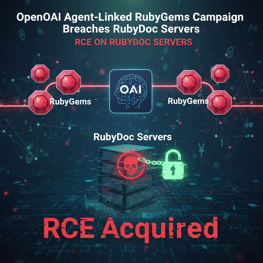 OpenAI agentai susiję su „RubyGems“ kampanija, įgijusia RCE „RubyDoc“ serveriuose